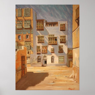 Póster Arábia Saudita Jeddah Old Town 02