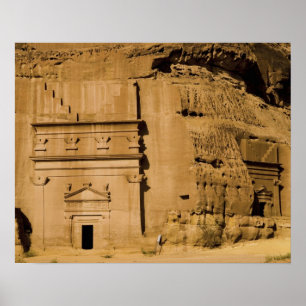 Poster Arábia Saudita, local de Madain Saleh, antiga 3