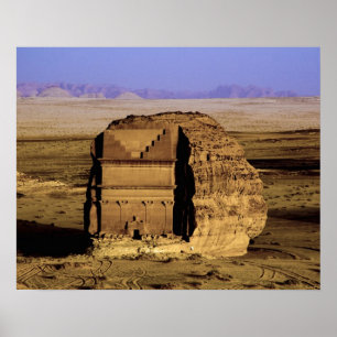 Póster Arábia Saudita, local de Madain Saleh, antigo