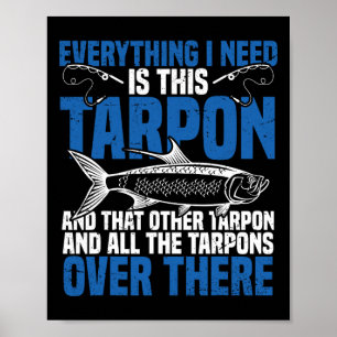 Poster Arado De Pesca De Tarpon E Peixe De Tarpon Combo C
