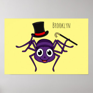 Poster Aranha-branca no desenho do chapéu