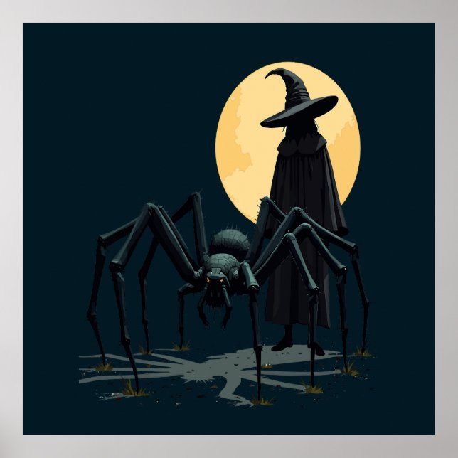 Poster Aranha, Bruxa e Sombra ao Luar (Frente)