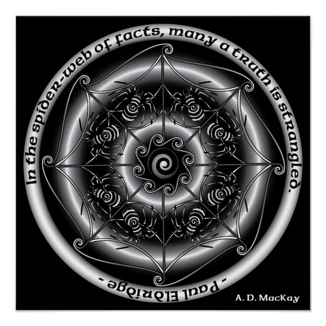 Póster Aranha Celta Mandala (Frente)