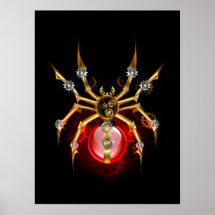 Poster Aranha-do-galo em preto