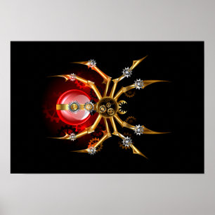 Poster Aranha-do-galo em preto