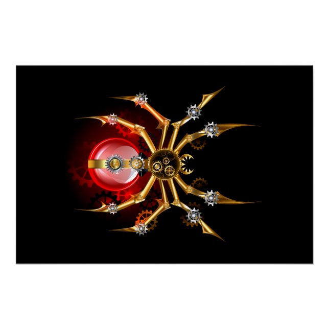 Póster Aranha-do-galo em preto (Frente)