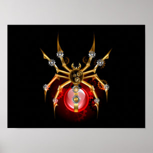 Poster Aranha-do-galo em preto