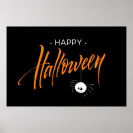 Poster Aranha Gira-Gato Feliz de Halloween