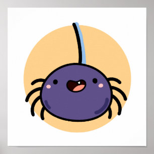 Poster Aranha Roxa Cute Kawaii