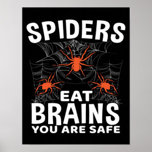 Poster Aranhas Comem Cérebros Você É O Dia das Bruxas