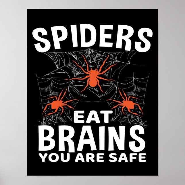 Poster Aranhas Comem Cérebros Você É O Dia das Bruxas Seg (Frente)