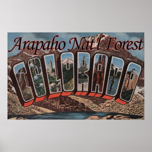 Póster Arapaho Nat'l Forest, Colorado (Frente)