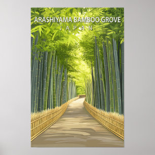 Poster Arashiyama Bamboo Grove Japan Viagem