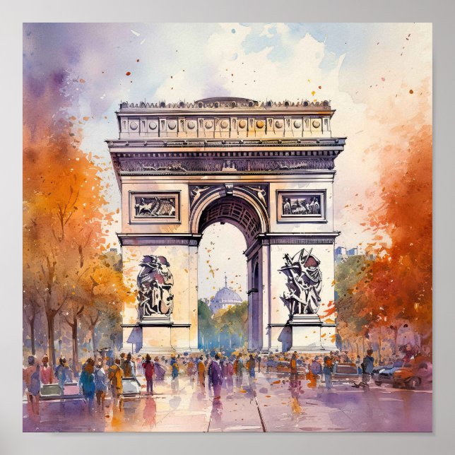 Poster Arc De Triomphe Paris Art (Frente)