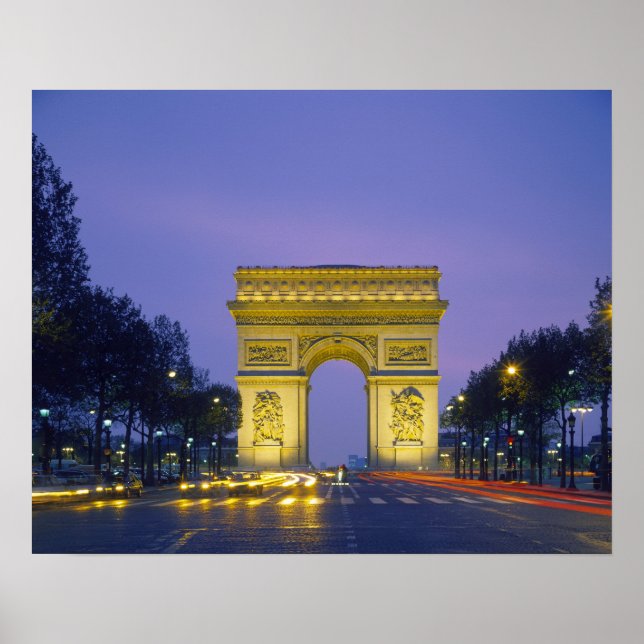 Poster Arc de Triomphe, Paris, França, (Frente)