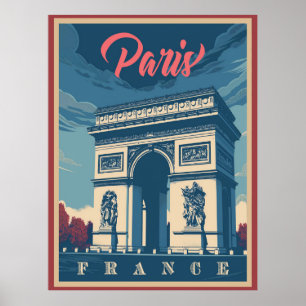 Poster Arc de Triomphe Vintage