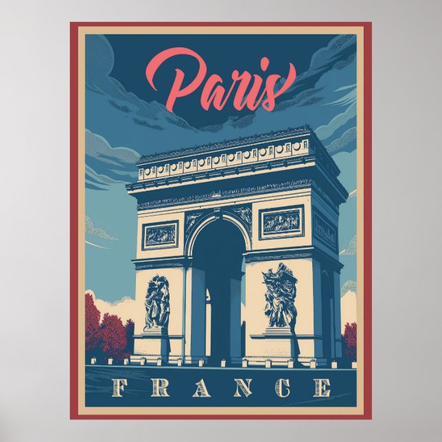 Poster Arc de Triomphe Vintage (Frente)