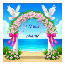 Arca de Casamento Elegante com Doves