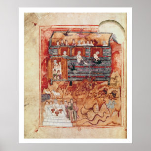 Poster Arca de N.A.L 2334 fol.10v Noah, 'de De Visita