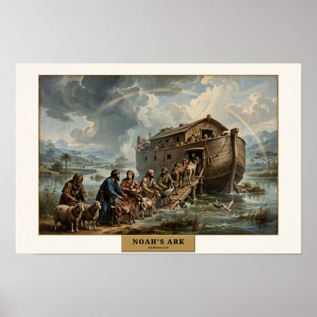 Poster Arca de Noé — Estilo Da Vinci (Frente)