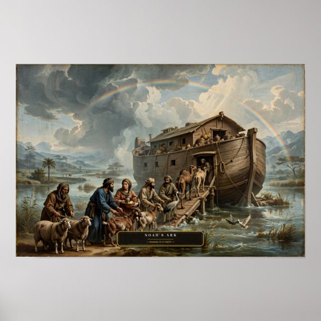 Poster Arca de Noé — Estilo Da Vinci (Frente)