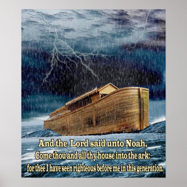 Póster Arca e oração de Noah (Frente)