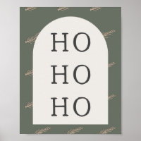 Arca Modern Boho | Verde e Dourado ho ho ho Impres