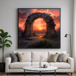 Poster Arca Sunset - Painterstyle Landscape Art