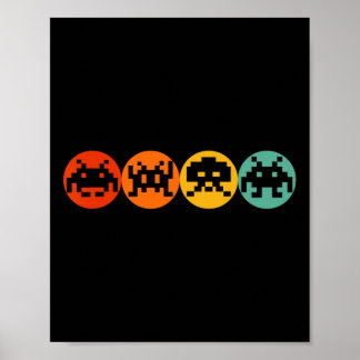 Poster Arcade retrô do jogo de vídeo dos anos 80
