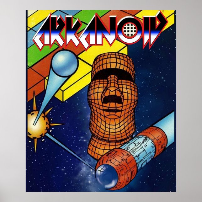 Poster Arcade Retroativa Arkanoid (Frente)