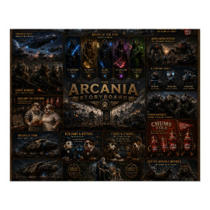 Póster arcania storyboard poster/mundo do arcano