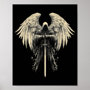 Poster Arcanjo Gabriel Anjo Cristão Católico Guerreiro