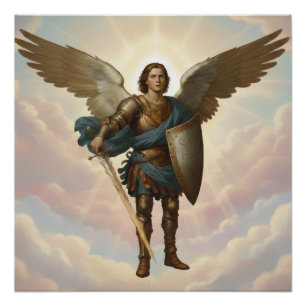 Póster Arcanjo Miguel Pintura Anjo Miguel