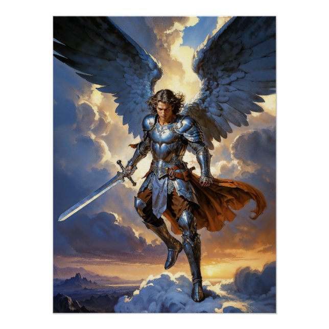 Póster Arcanjo Miguel Poder Celestial (Frente)