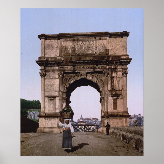 Poster Arch de Titus, Roma (c. 1900) (Frente)