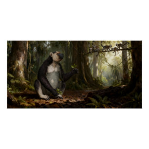 Póster Archaeoindris fontoynontii – Lêmure Gigante
