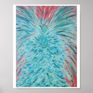 Poster Archangel Haniel energy art poster, 8"x10"