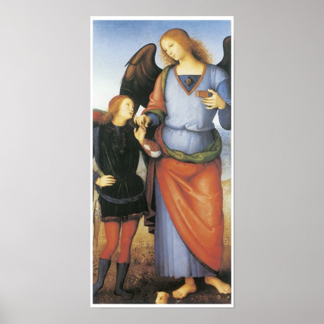 Póster Archangel Raphael com Tobias, c. 1496-1500 (Frente)