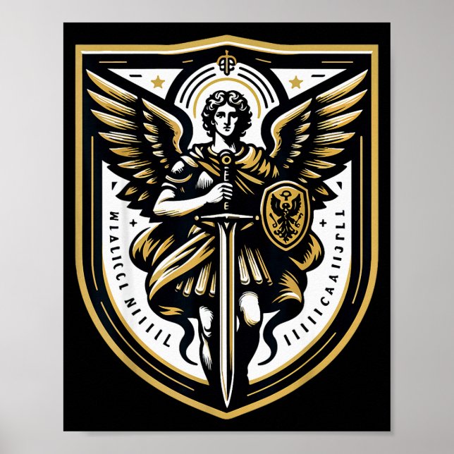 Poster Archangel St Michael Christian  (Frente)