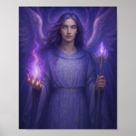 Poster Archangel Zadkiel - Guardião da Chama Violeta