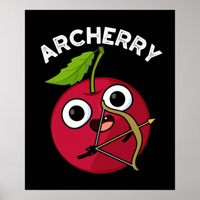 Poster Archerry Funny Fruta Archery Pun Dark BG (Frente)