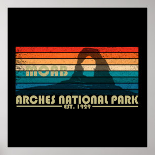 Poster Arches National park Moab Utah Vintage art