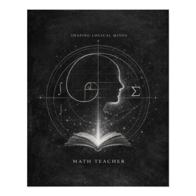 Póster Architect of Future Minds Math Teacher Art (Frente)