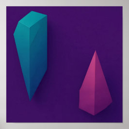 Poster Architectural 3D Geometric Textured Wallpaper