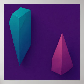 Poster Architectural 3D Geometric Textured Wallpaper