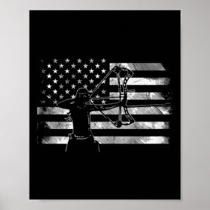 Poster Arco Americano de Archer de Bandeiras