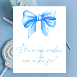 Poster arco azul - adivinhe quantos doces em jarro