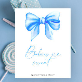 Poster Arco azul aquarela - bebês são doces pôster