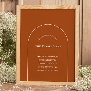 Poster Arco Boho Simples Terracota Esta Vela Queima