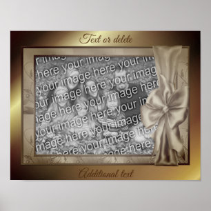 Poster Arco Brown Satin Frame Crie sua própria foto